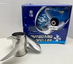 Outboard Propeller Vif 663-45976-00-00 Polished Rh Rotation Blade 10 1/4 X 15". Fixed Price $239.99.