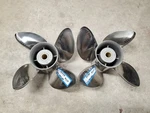 Pair Blade 14 1/8" X 21P Omc Evinrude Renegade Offshore Ss Props P5332P5333. Fixed Price $645.00.
